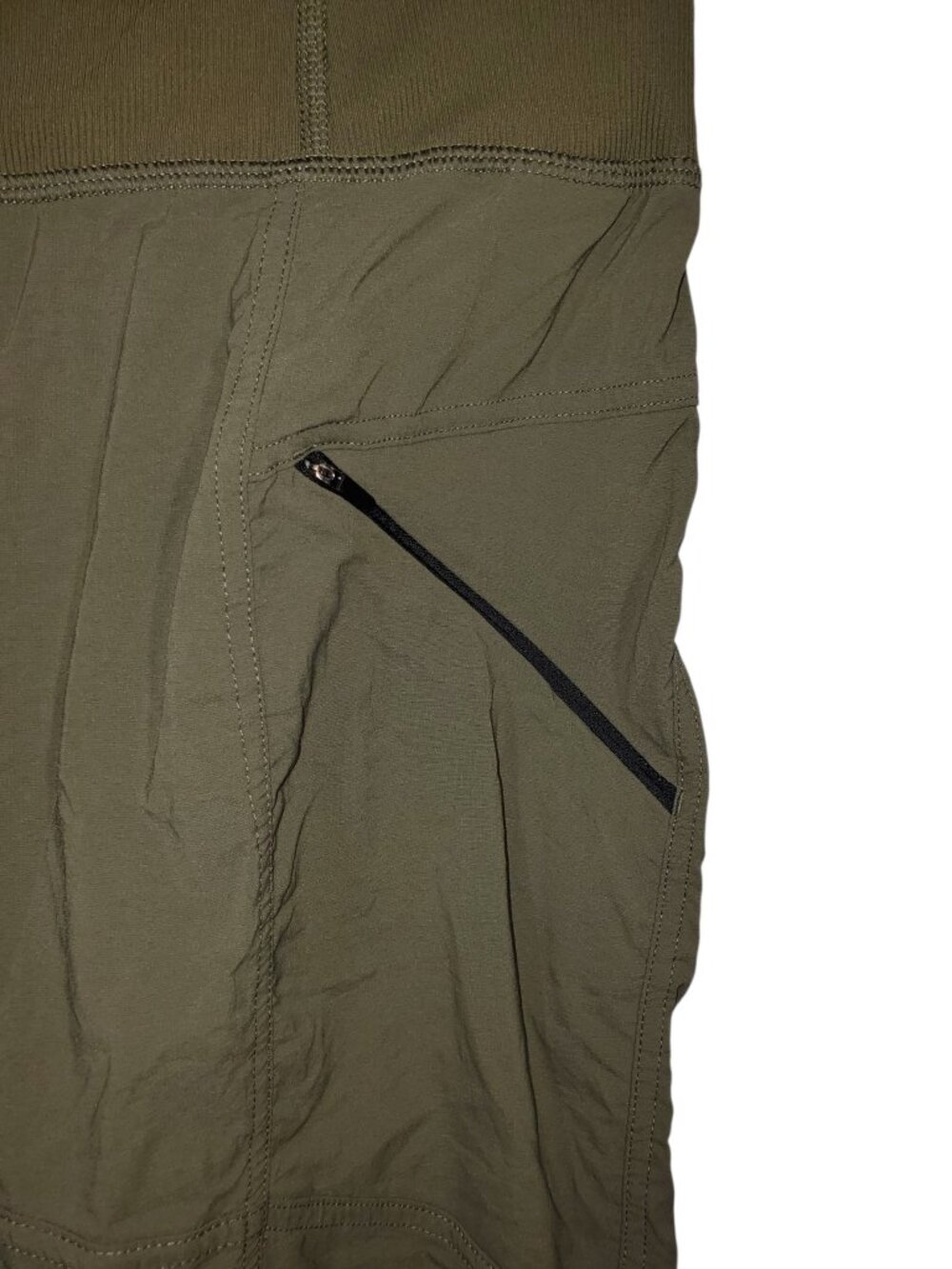 Prana Koen Pants Women's S Grape Leaf Green Nylon Pull-On Tapered Hiking Travel - Picture 4 of 11